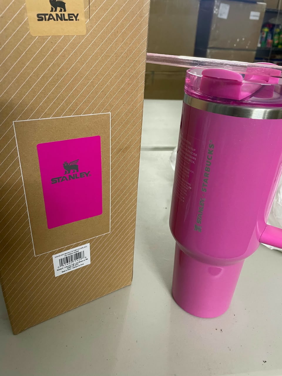 Stanley x Starbucks 40 oz Quencher Tumbler – Pink | Insulated Travel Cup