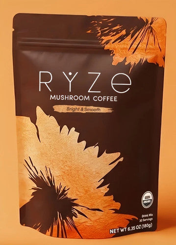Organic Rýze Mushroom Coffee 30 Servings Instant Coffee Free Shipping New