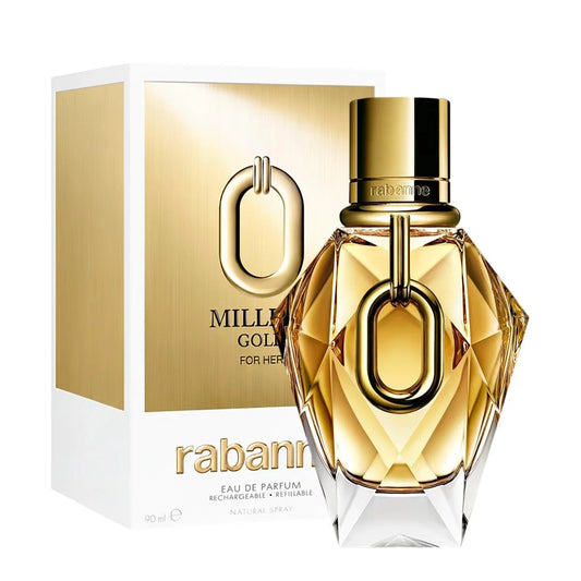 Eau de Parfum 3 Fl Oz Rabanne Million Gold for Her Refillable Long Lasting Women